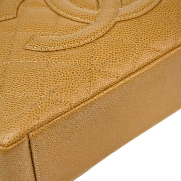 Chanel Beige Calfskin Petite Shopping Tote PST Chain Handbag 194379 - Picture 3 of 10